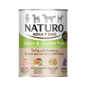 Naturo Dog, Grain Free Turkey, Cranberries, Broccoli, Carrots, Herbs, 390 Can