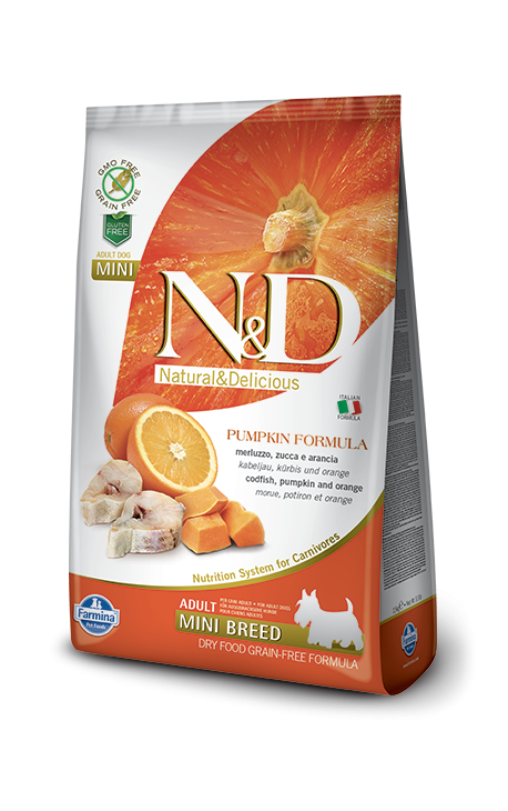 N&D Adult Mini Codfish & Orange 2,5 kg