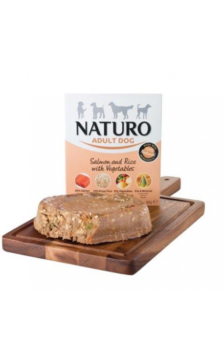 NATURO-DOG, Salmon & Rice with Vegetables, 400gr