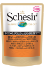 Schesir Φιλετάκια Τόνου με Κοτόπουλο & Γαρίδες 100g