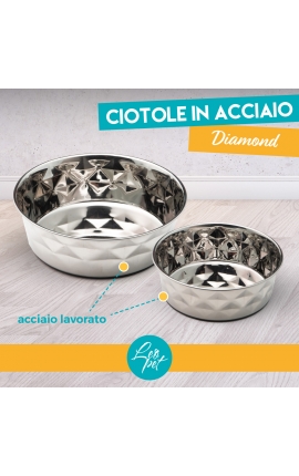 Leo Pet Inox Diamond Bowl 1650ml